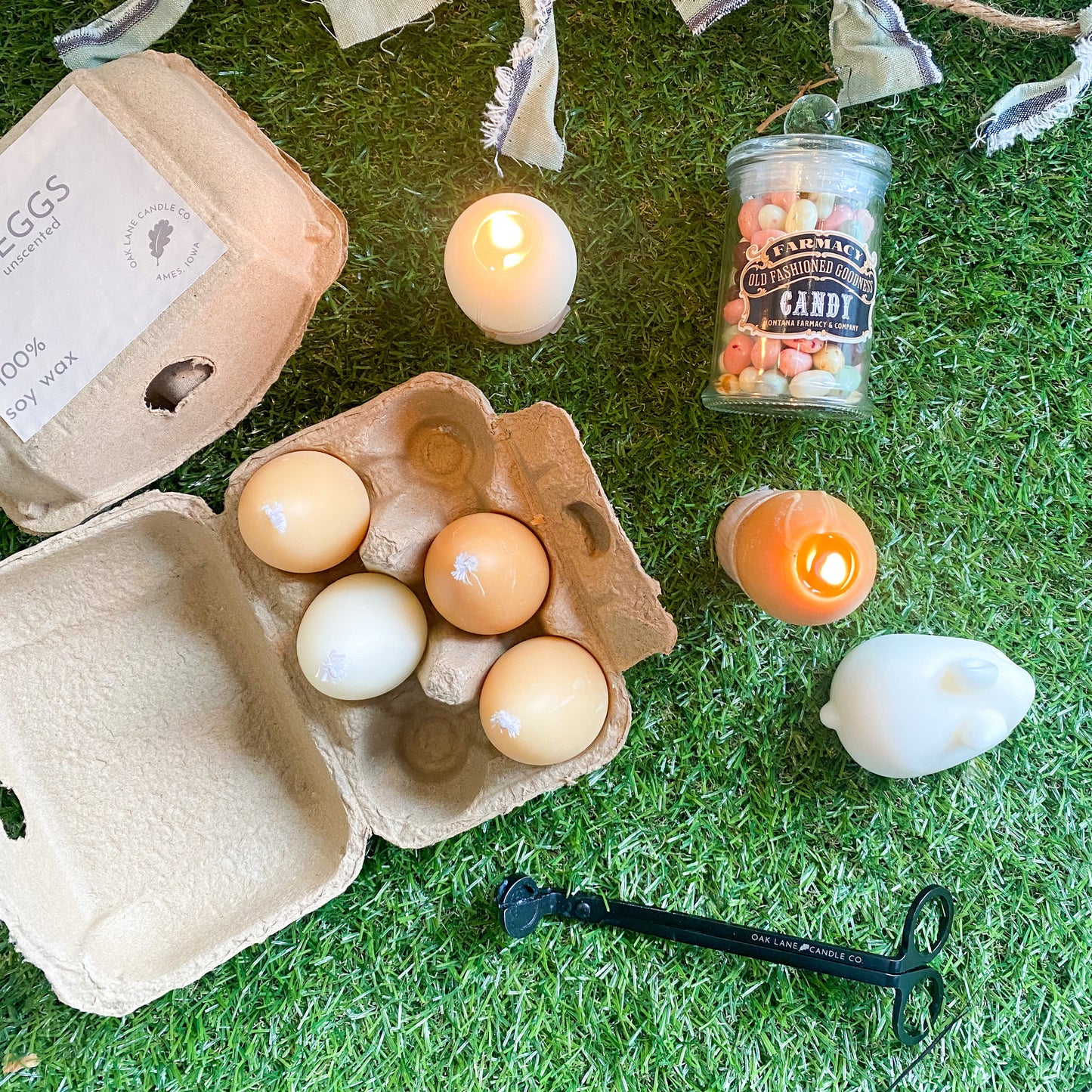 Egg Carton Candles, 6 count