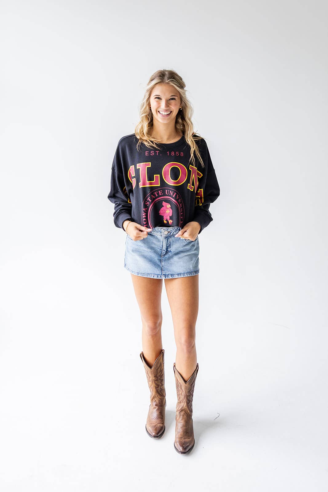 Iowa State Phipps Split Cropped Longsleeve