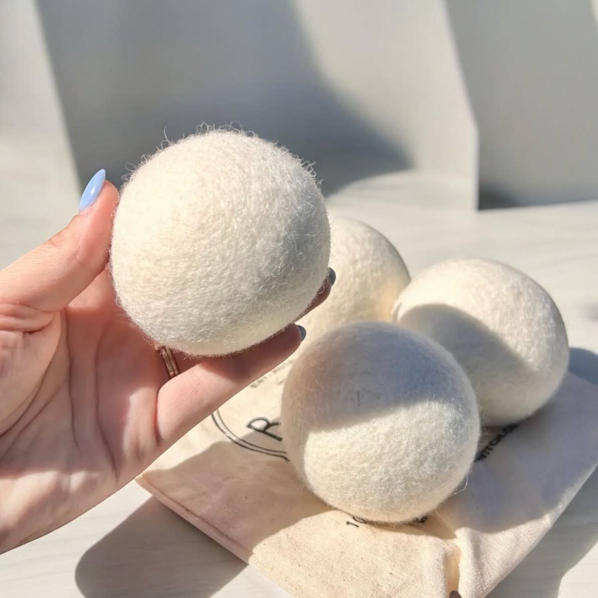 Set of 6 Organic Wool Dryer Balls