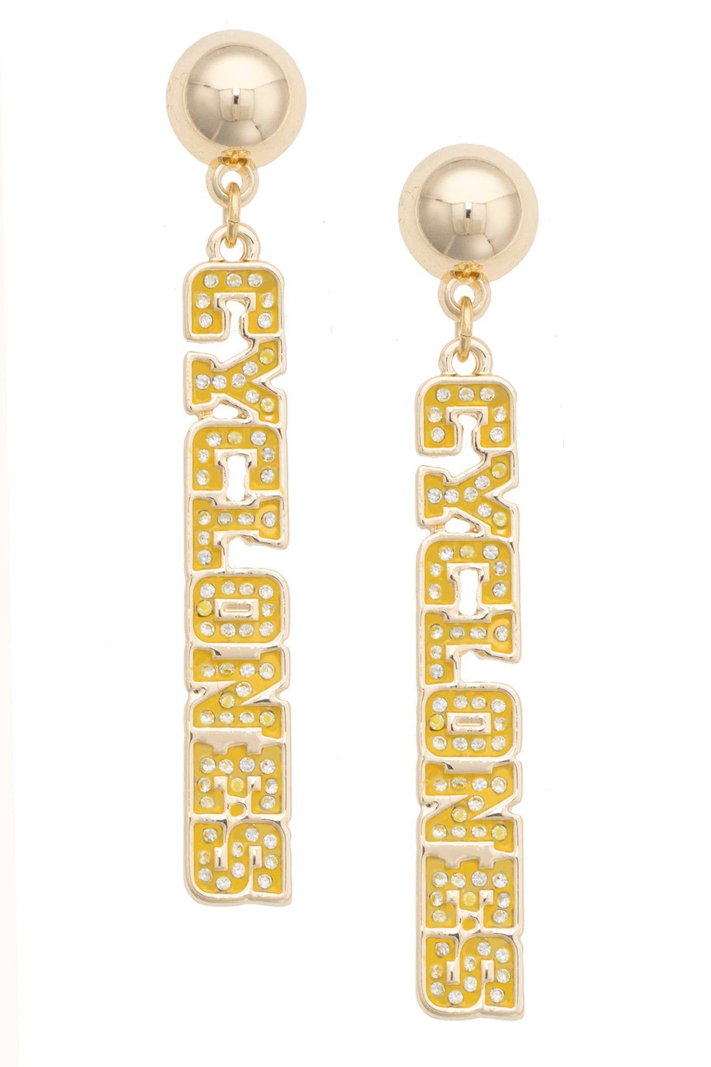 Iowa State Cyclones Pave Outline Earrings