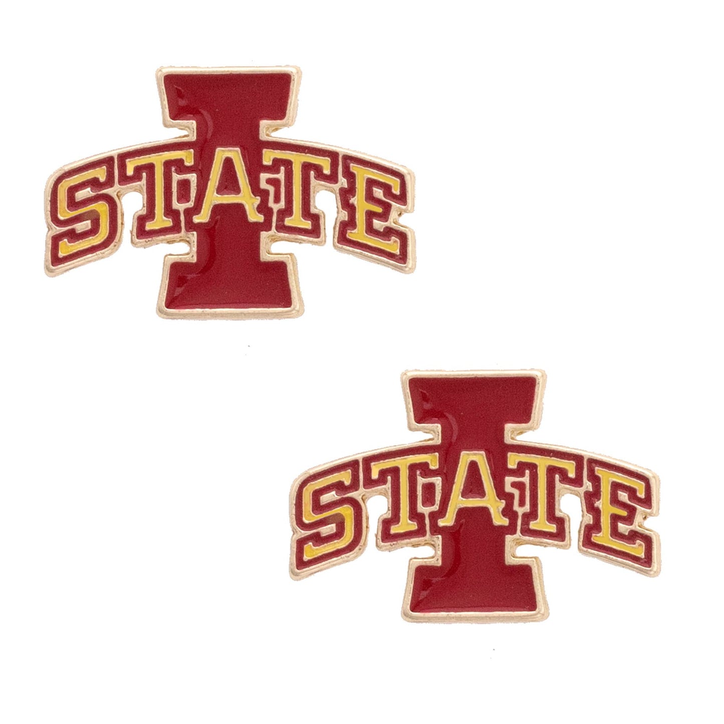 Iowa State Cyclones Enamel Logo Stud Earrings