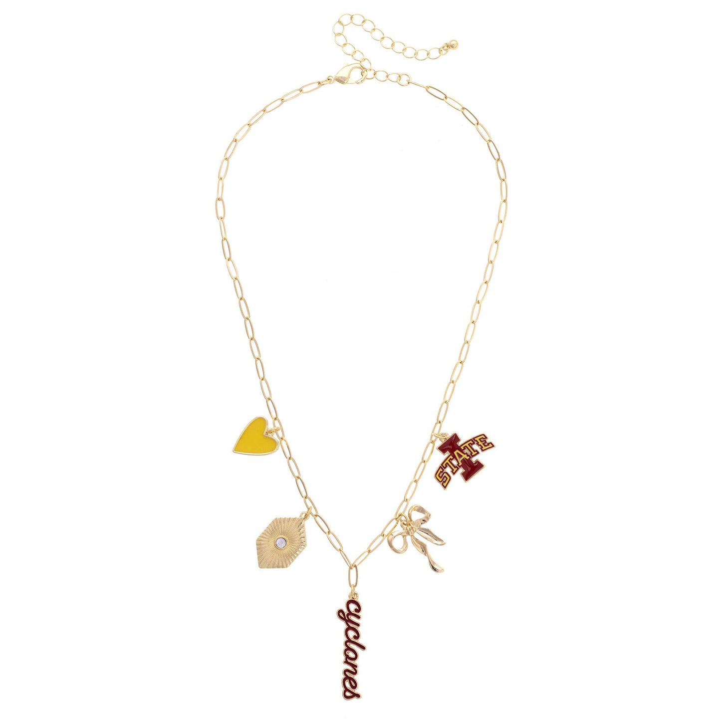 Iowa State Cyclones Paper Clip Charm Collector Necklace