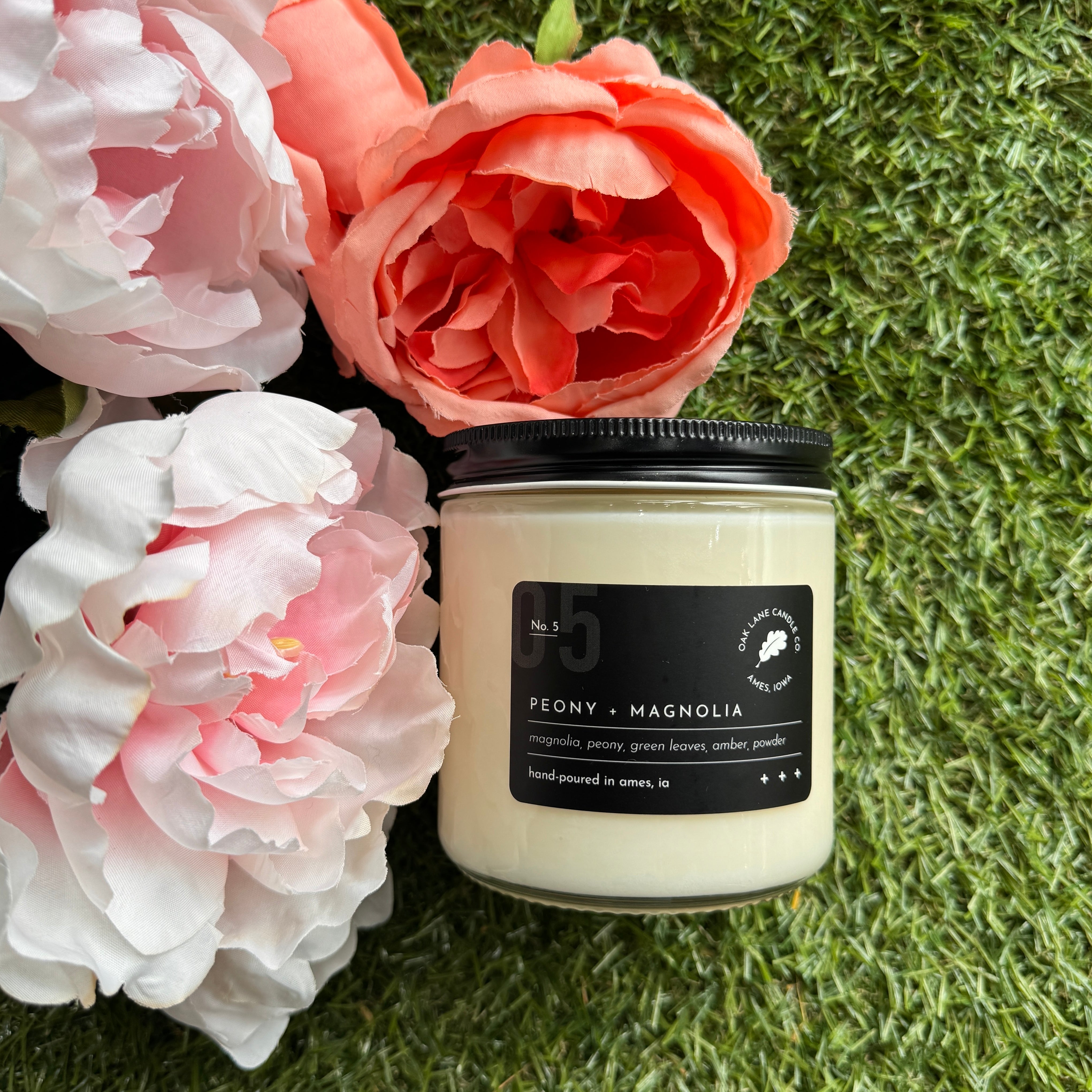 アトリエgg カントリーフラワー COTM No. 5: Peony + Magnolia – Oak Lane Candle Co.