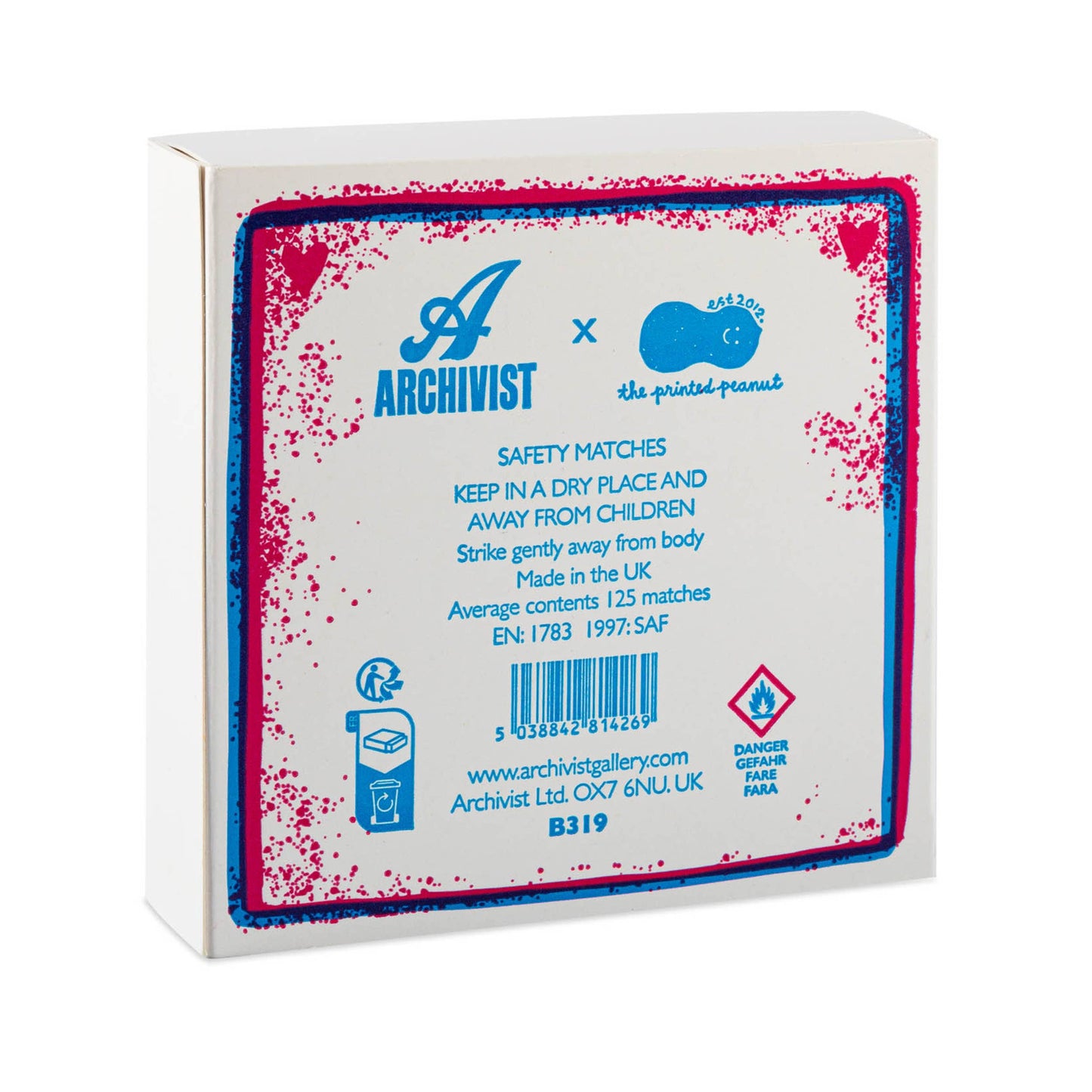 Love Birds  | Square - Safety Matches