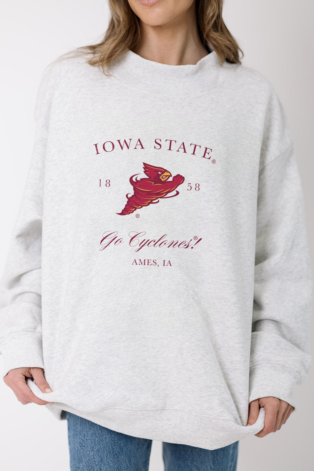 Iowa State Embroidered Mock Neck