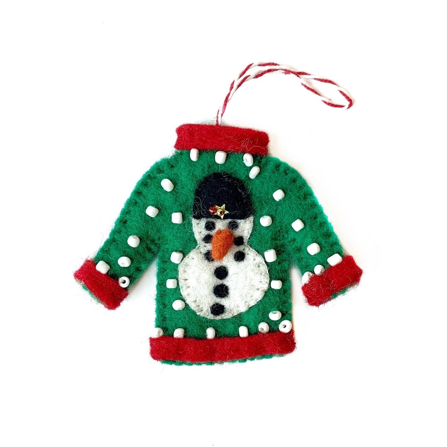 Ugly Christmas Sweater Felt Wool Ornament Bundle
